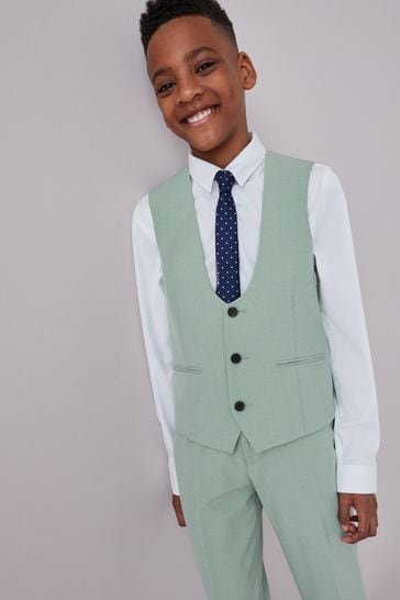 Sage Green Waistcoat (12mths-16yrs)
