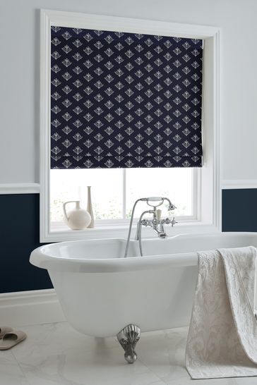 Laura Ashley Blue Lady Fern Made To Measure Roman Blinds