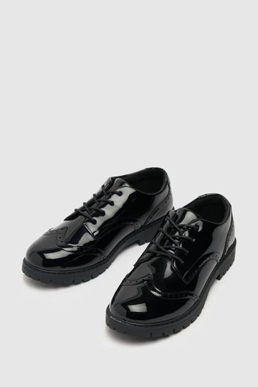 Patent black school shoes store