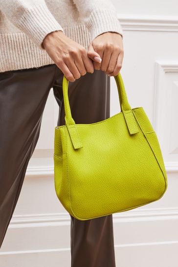 Lime Green Handheld Slouchy Bag