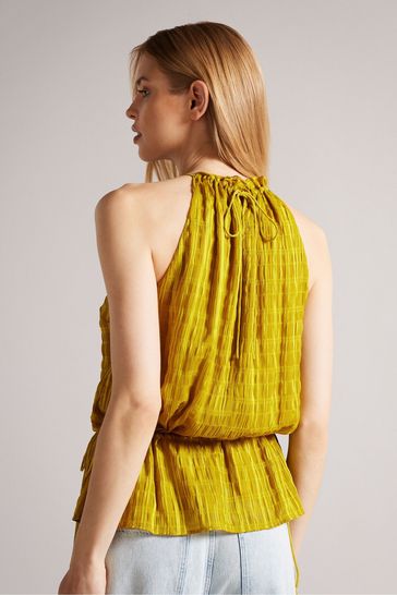 Ted baker yellow new arrivals top