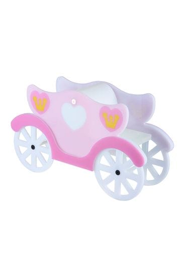 glow Pink Princess Carriage Table Lamp