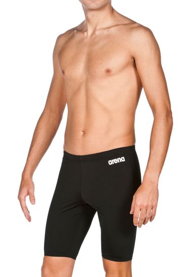 Arena Mens Black Solid Jammer Shorts