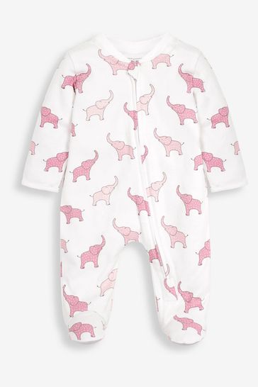 Next pink clearance elephant sleepsuit