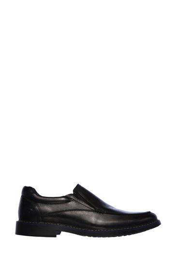 Skechers black top dress shoes mens