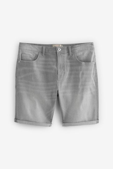 Buy Light Grey Stretch Denim Shorts from Next Lithuania