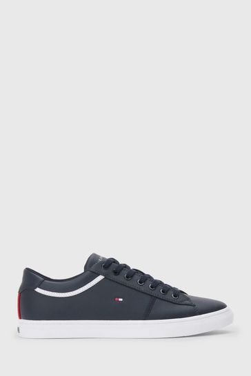Tommy hilfiger iconic sales leather trainers black
