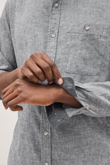 Grey best sale grandad shirt