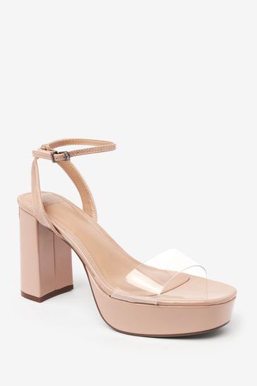 Vinyl shop platform sandals
