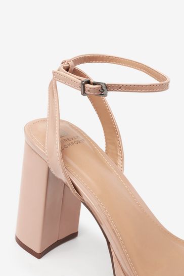 Buy Nude Cream Forever Comfort Vinyl Platform Sandals from Next