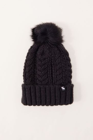 Abercrombie & Fitch Cable Knit Bobble Hat