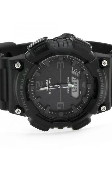 Buy Casio Collection Black Plastic Resin Solar Chronograph Watch