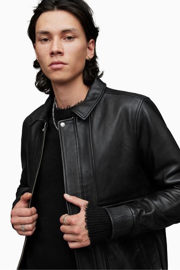 AllSaints Hart Aviator Black Jacket