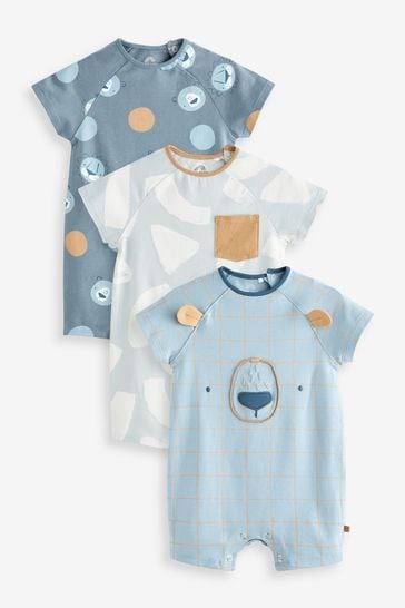 Blue Bear Baby Rompers 3 Pack