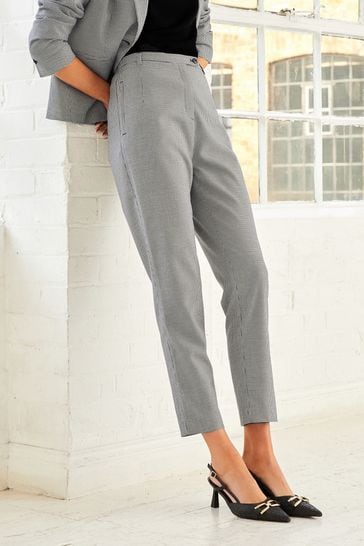 High waisted slim leg trousers shop