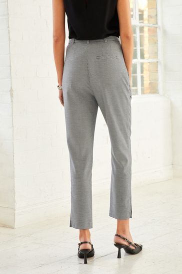 High waisted slim leg trousers cheap