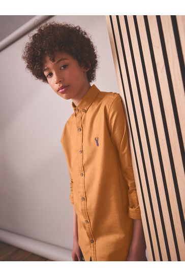 Buy Tan Brown Long Sleeve Oxford Shirt 3 16yrs from Next Luxembourg