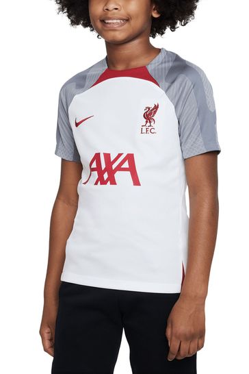 Nike White White Liverpool FC Strike Dri-FIT Knit Soccer Top