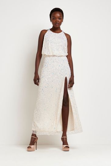 River island white maxi dress top