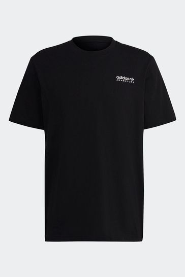 adidas Originals Adventure mountain t-shirt with back graphics in black