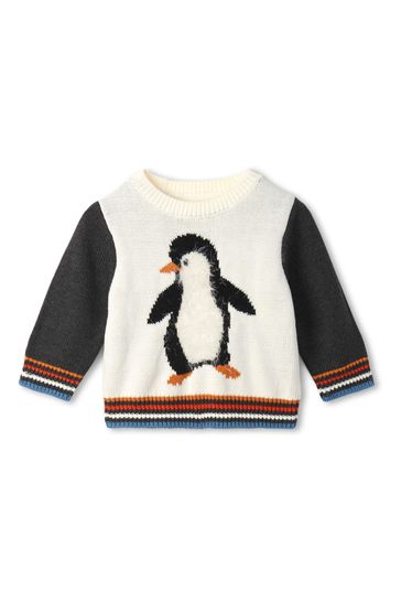 Hatley Baby Cream Happy Penguin Sweater