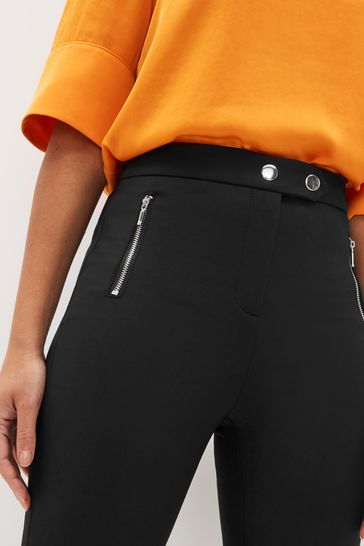 Skinny zip trousers hotsell