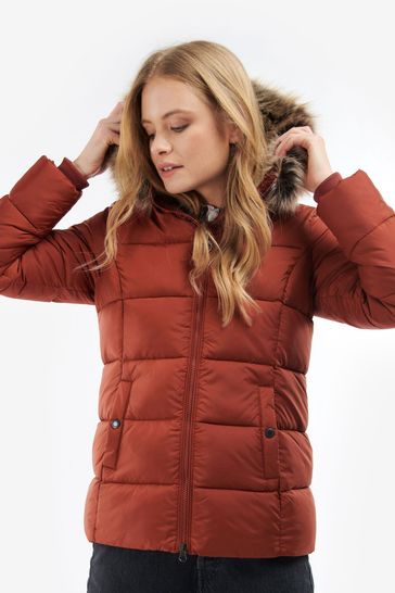 Barbour jacket clearance womens Orange