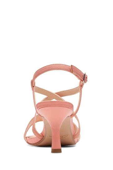 Blush pink kitten heel sandals top