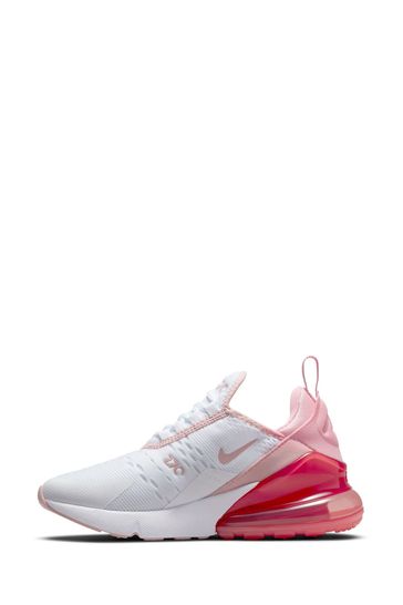 Nike white  and  new arrivals pink air max 270 trainers youth