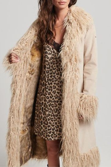 Superdry fur coat online