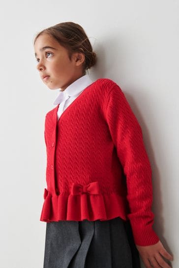 Girls deals red cardigan