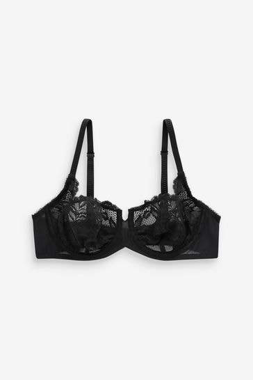 Buy Black/White Non Pad Lace Full Cup Longline Bras 2 Pack from Next  Luxembourg