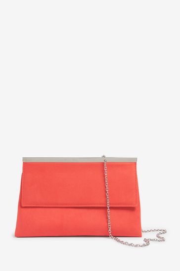 Bright orange clutch discount bag