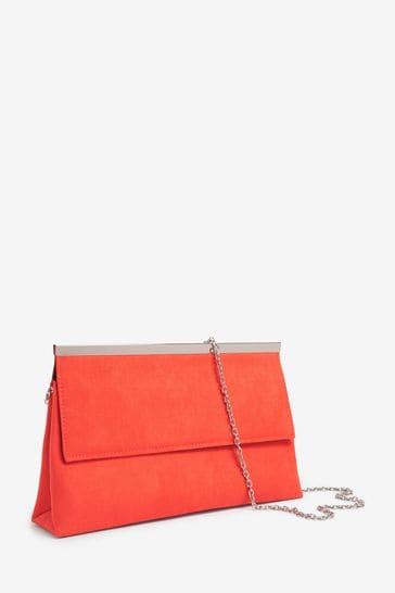 Bright orange clutch bag hotsell
