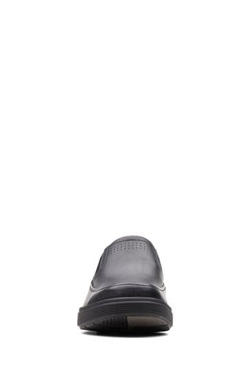 Buy Clarks Black Standard Fit F Leather Un Abode Go Shoes from