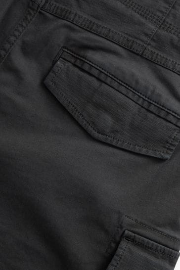 Mens black stretch cargo pants hot sale