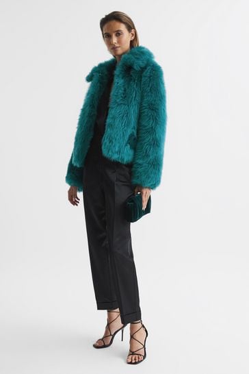 Teal sales green coat