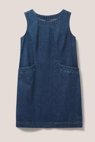 White Stuff Blue Lothbury Organic Denim Pinny Dress