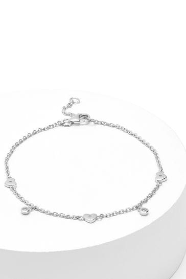 Buy Sterling Silver Heart Chain Bracelet from Next Romania