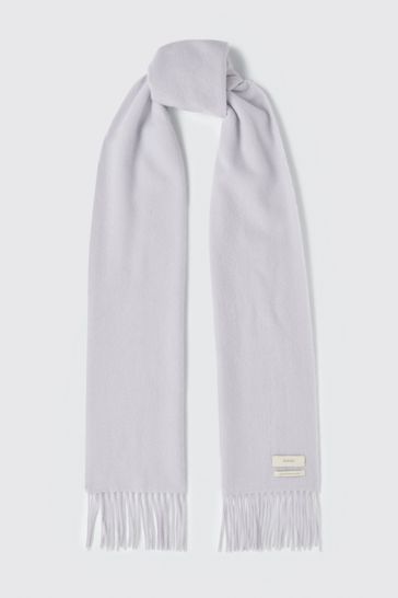 MOSS Light Grey Cashmere Blend Scarf