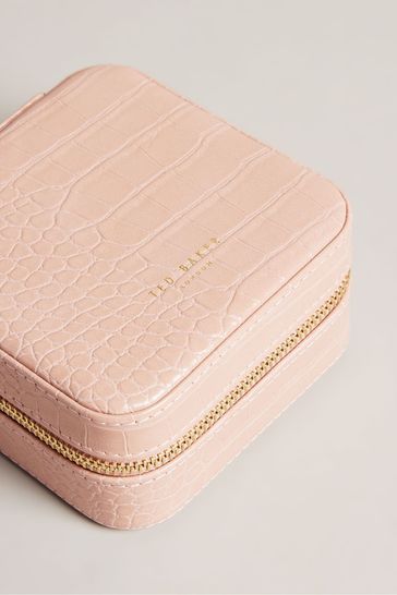 Ted baker zipped new arrivals jewellery case pink