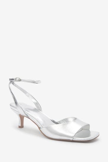 Metallic shop kitten heels