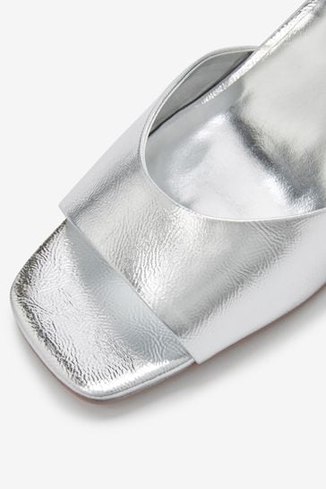 Metallic kitten on sale heel sandals