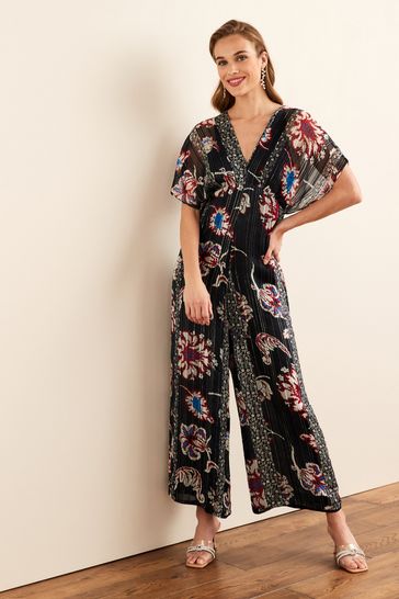 Floral batwing jumpsuit sale