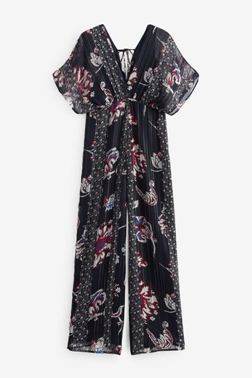 Floral batwing best sale jumpsuit