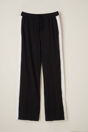 Buy Truly Black Wide Leg Jogging Bottoms from Next Luxembourg