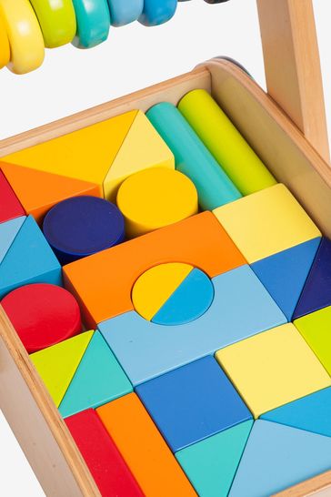 Baby walker with shop bright wooden blocks