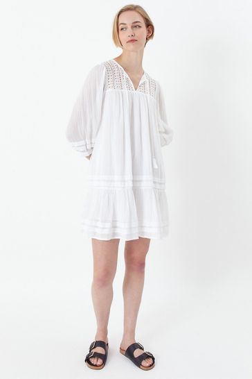 Accessorize Natural Lace Insert Cover Up Dress