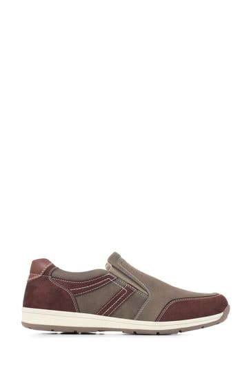 Pavers Brown Casual Slip-On Trainers