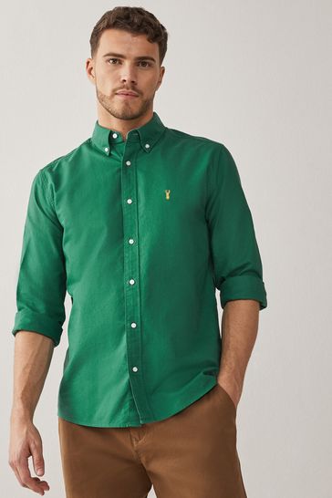 Green Long Sleeve Oxford Shirt